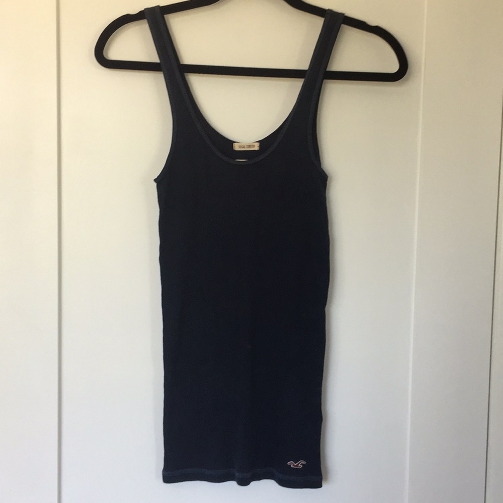 Navy Blue Hollister Stretch Tank Top